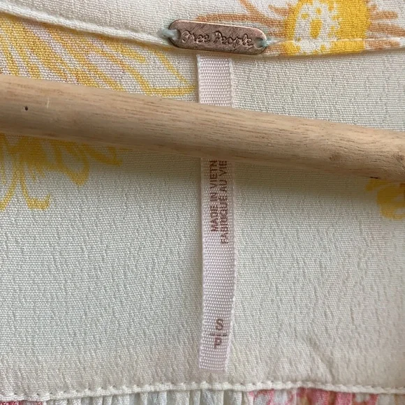 Free People Hawaii Mini Dress Cream Color Combo - Picture 10 of 13